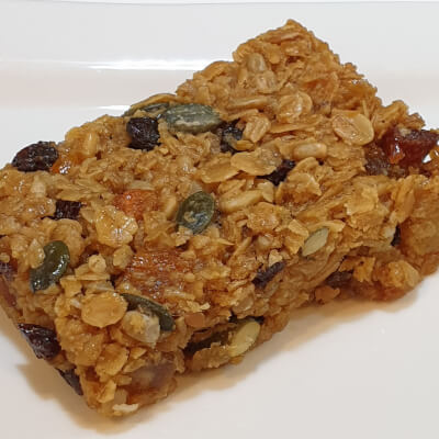 Vegan Gluten Free Fruit, Nut And Seed Chewy Flapjack 