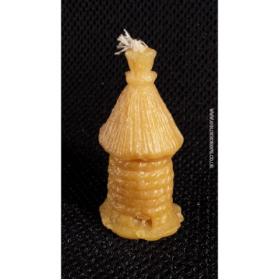 Wax Candle- Beehive With A Straw Roof