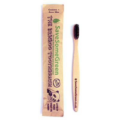 Adult Medium Charcoal Save Some Green Toothbrush