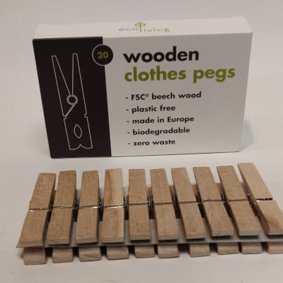 Ecoliving Bamboo Clothes Pegs