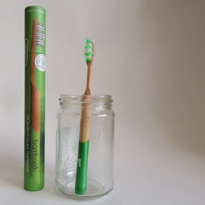 Bambooth Forest Green Medium Toothbrush