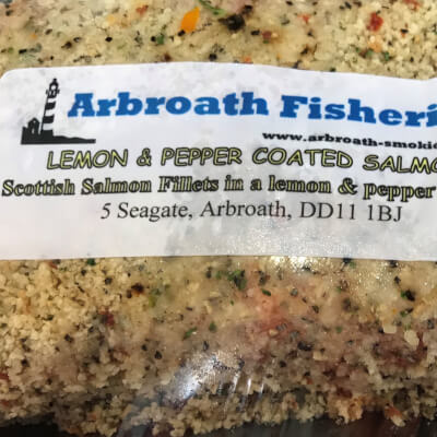 Lemon And Pepper Coated Salmon Fillets