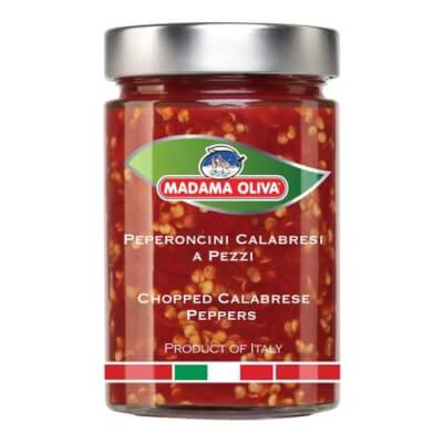 Chopped Calabrian Chilli Peppers 300G  Madama Oliva