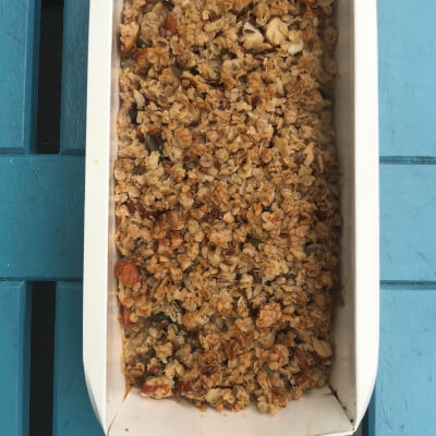 Apple, And Organic Blueberry Crumble 