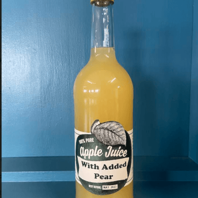 100% Pure Irish Apple Juice With Added Pear 