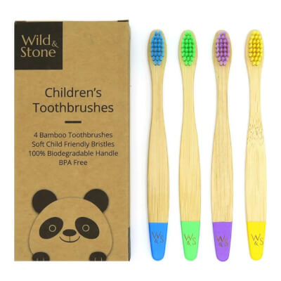 Children's Bamboo Toothbrushes (Wild & Stone)