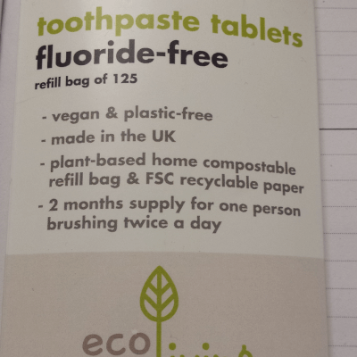 Toothpaste Tablets Fluoride Free