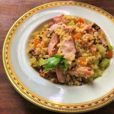 Couscous Salad With Hot Smoked Salmon