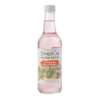 Synerchi Water Kefir Strawberry With Rhubarb