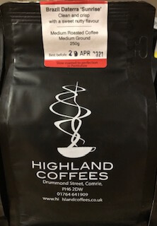 Highland Coffees - 250 G Ground - Brazil Daterra 'Sunrise'