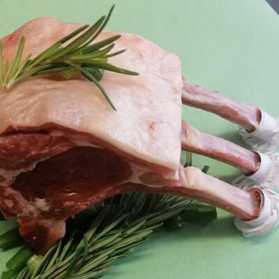 3-Chop French Dressed Rack Of Wicklow Local Spring Lamb