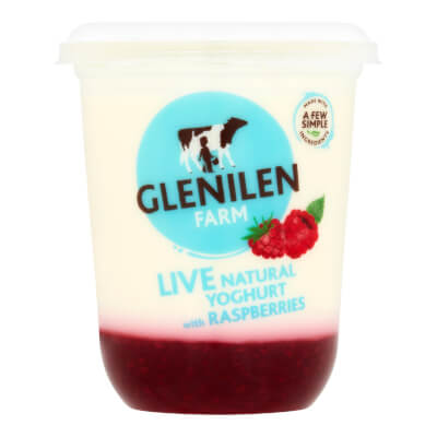 Raspberry & Natural Live Yoghurt | 500G | Big Pot