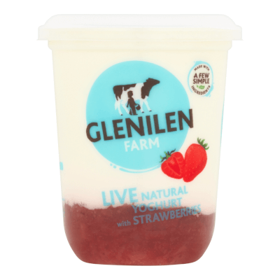 Strawberry & Natural Live Yoghurt 500G 