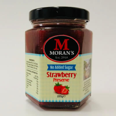 Morans No Added Sugar Strawberry Preserve