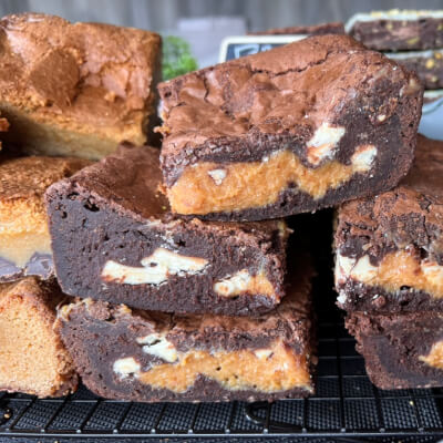 Caramel And White Chocolate Brownies 