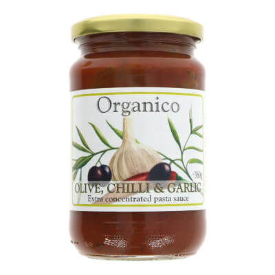 Olive, Chilli & Garlic Pasta Sauce By Organico  - 360G