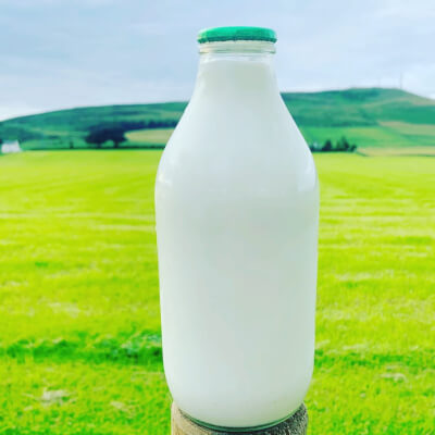 Glass Bottle Semi Skimmed Organic Milk 