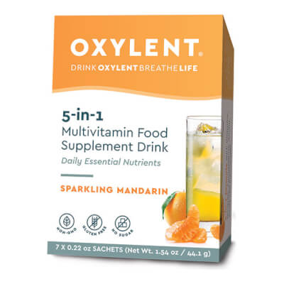 Oxylent Sparkling Mandarin Flavour 7 Sachets/Servings Pack