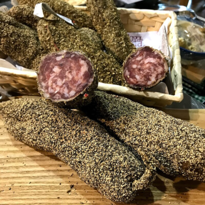 Saucisson With Black Crackled Pepper