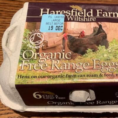 Organic Large Eggs From Haresfield Farm, Wiltshire