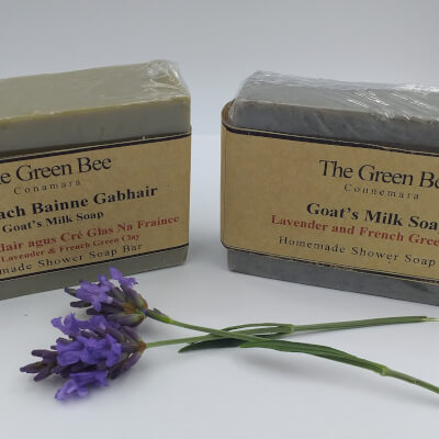 Goat's Milk Shower Soap Bar With Lavender & French Green Clay