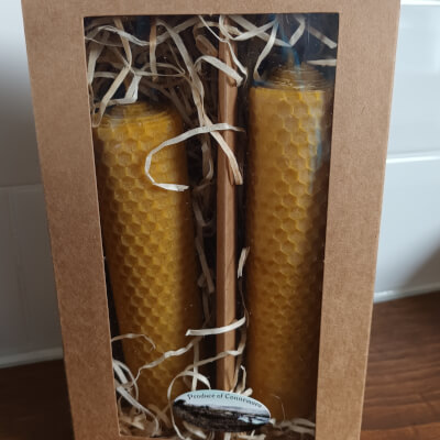 100 % Rolled Beeswax Candles 