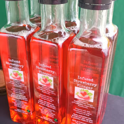 Infused Strawberry Vinegar 🍓 