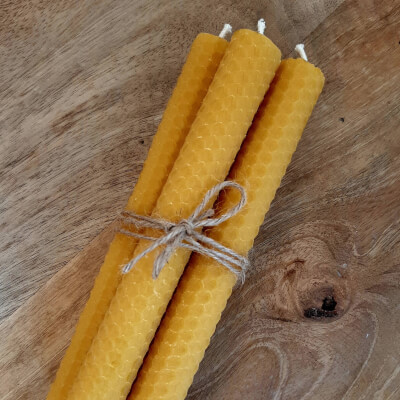 Hand Rolled Beeswax Candle (Set Of 4)