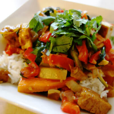 Vegan Satay Tofu Stir Fry