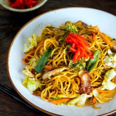 Japanese Yakisoba Noodle With Chicken