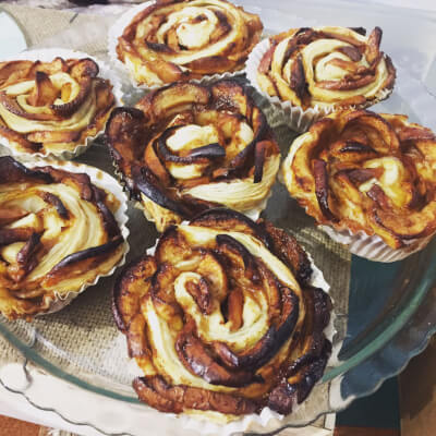 Apple Puffpastry Roses