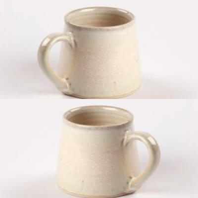 Pair Of Bog Cotton White Coffee Cups 
