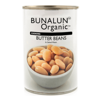 Bunalun Organic Butter Beans 400G Tin