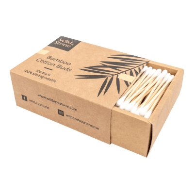Wild & Stone Bamboo Cotton Buds - Biodegradable & Vegan - 200 Pack