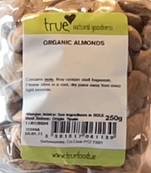 True Foods - Organic Almonds 250G