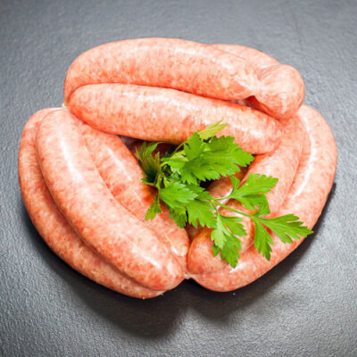 Homemade Black Pepper & Red Onion Sausages