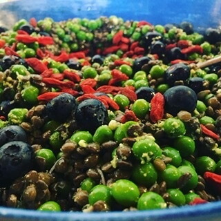 New Pesto Pui, Pea & Blueberry Salad 