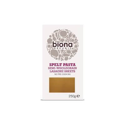 Biona Organic Spelt Lasagne Semi Wholegrain Sheets