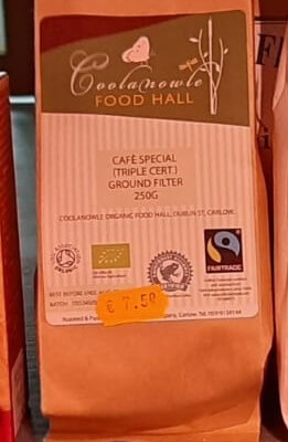 Coolanowle Foodhalls Organic- Fairtrade- Rainforest Alliance Coffee Beans