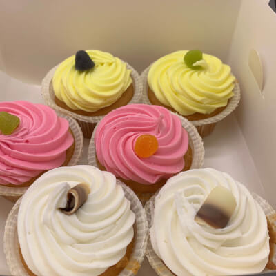 6 Mixed Cupcakes  (3 Flavours)