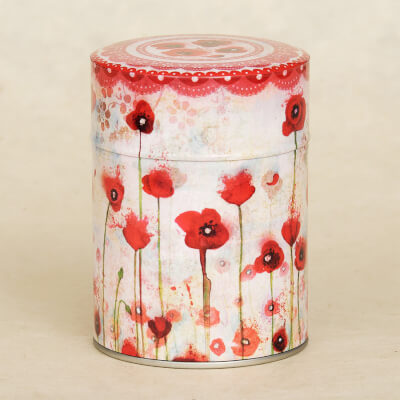 Red Poppies Tin