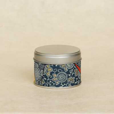Small Blue Patch Handcrafted Tea Tin