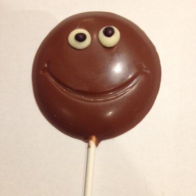 Smiley Face  Milk Chocolate Lollipop