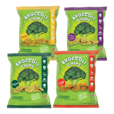 Broccoli Crisps - Mixed Box (Share Bags - 84G X 12) 