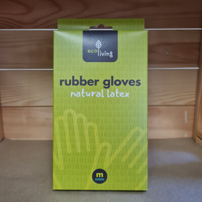 Natural Latex Rubber Gloves - Medium Green By Eco Living