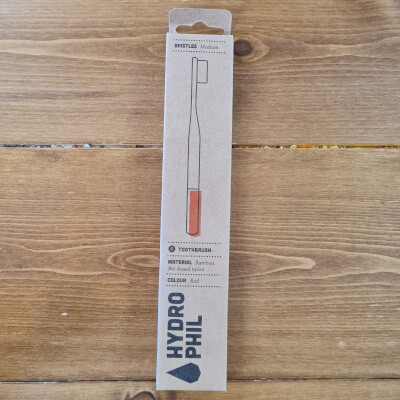 Medium Bamboo Toothbrush By Hydro Phil In Red