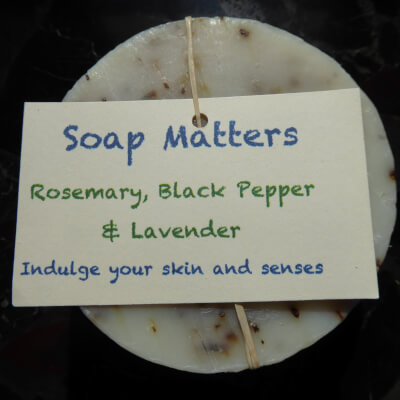 Natural, Handmade Soap - Rosemary, Black Pepper & Lavender (The Sports Bar)