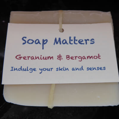 Natural Handmade Soap - Geranium & Bergamot (The Caring Bar)