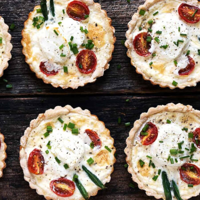 Goats Cheese And Tomato Tartlets. 