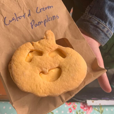 Custard Cream Pumpkin Cookie